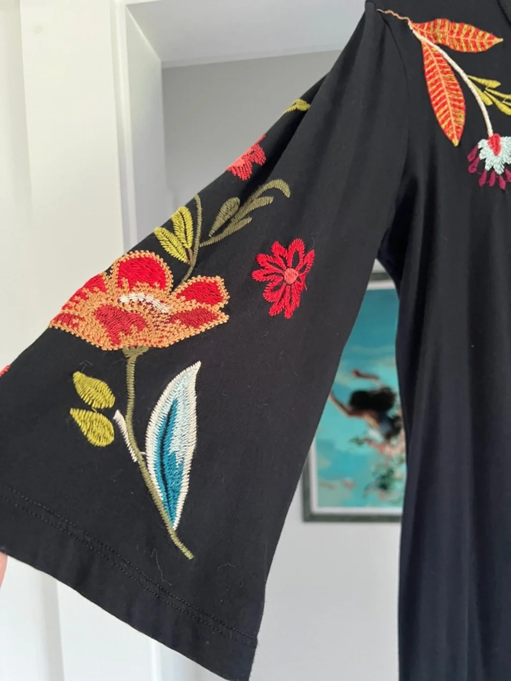 Johnny Was embroidered dress size S/M - Picture 3 of 6